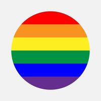 lgbt vlag cirkel vector pictogram