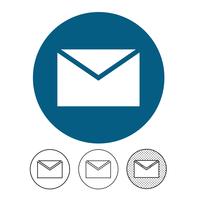 e-mail en post pictogram vector