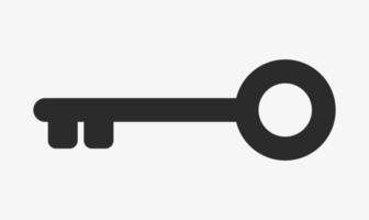 sleutel vector pictogram geïsoleerd op een witte achtergrond