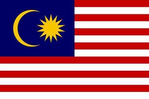 Maleis vlag vector pictogram. de vlag van Maleisië