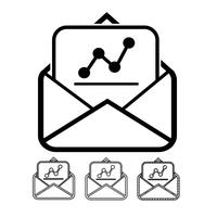 e-mail en post pictogram vector