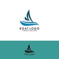 zeilboot logo ontwerp vector gebaseerde sjabloon illustratie