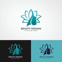 logo wanita siluet, kepala, logo wajah terisolasi. gunakan voor salon kecantikan, spa, desain kosmetik, dll vector