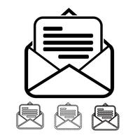 e-mail en post pictogram vector