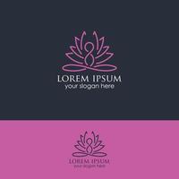 yoga lotus pose bloem logo vector ontwerpsjabloon. gezondheid beauty spa logo concept icoon.