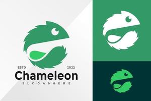 kameleon logo ontwerp vector illustratie sjabloon