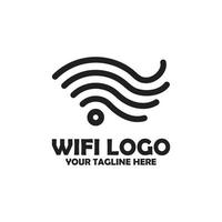 wifi pictogram ontwerp modern zwart en wit vector