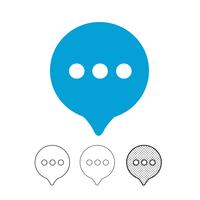 tekstballon chat vector pictogram