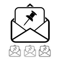 e-mail en post pictogram vector