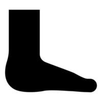 voetverzorging concept menselijke enkel zool naakt pictogram zwarte kleur vector illustratie afbeelding vlakke stijl