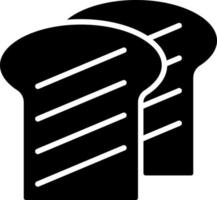 toast brood glyph pictogram voedsel vector