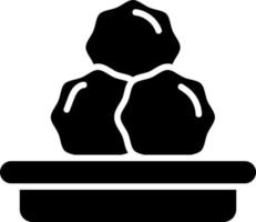 gehaktballen glyph pictogram voedsel vector