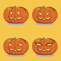 schattig pompoenen halloween vector ontwerp