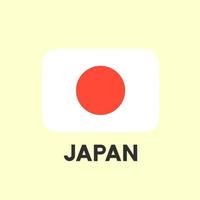 vectorvlag van japan. japanse vlagsymbolen.. vector