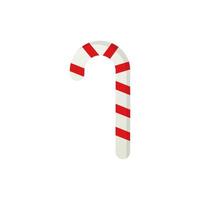 candy cane gestreept in kerst kleuren op een witte achtergrond. feesttraktaties en lekker snoep. heerlijke lolly illustratie. geïsoleerde vector. vector