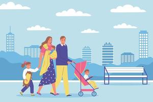 familie platte illustratie vector