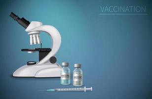 vaccinatie realistische achtergrond vector
