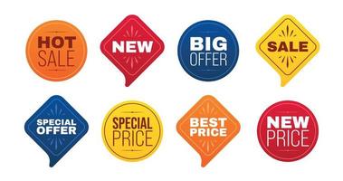 verkoop badges set vector