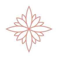 geometrische bloem dahlia lijnen logo symbool vector pictogram illustratie grafisch ontwerp