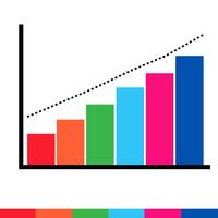 Zakelijke gegevens grafiek pictogram vector