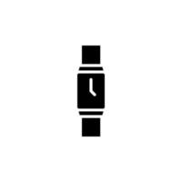 horloge, polshorloge, klok, tijd solide pictogram vector illustratie logo sjabloon. geschikt voor vele doeleinden.