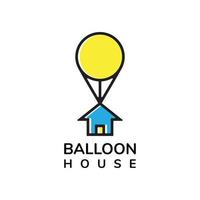 ballon huis vector logo ontwerp