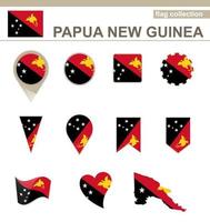 Papoea-Nieuw-Guinea vlag collectie vector