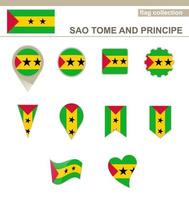 Sao Tomé en Principe vlag collectie vector