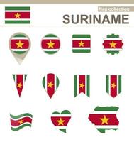 Surinaamse vlag collectie vector