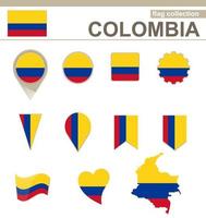 colombia vlag collectie vector