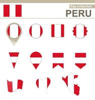 Peru vlag collectie vector