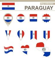 paraguay vlag collectie vector