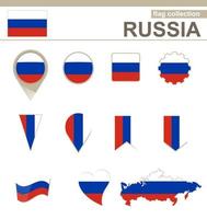 russische vlag collectie vector