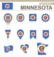 vlag collectie van minnesota vector