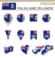 Falklandeilanden vlag collectie vector