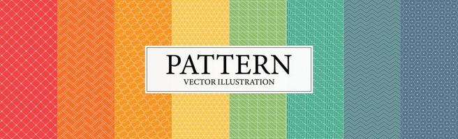 assemblage van naadloze patronen, abstracte vormen - vector
