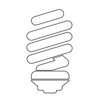 Teken van het pictogram van de lamp vector