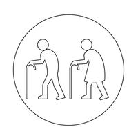 Oudere mensen pictogram vector