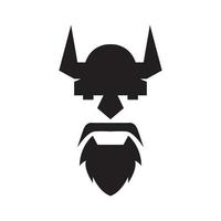 zwart minimalistisch gezicht viking logo ontwerp, vector grafisch symbool pictogram illustratie creatief idee