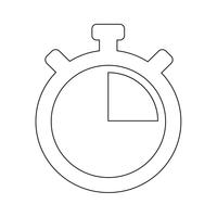 Teken van stopwatch pictogram vector