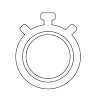 Teken van stopwatch pictogram vector