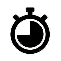 Teken van stopwatch pictogram vector