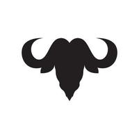 hoofd zwart geïsoleerd bizon logo ontwerp, vector grafisch symbool pictogram illustratie creatief idee
