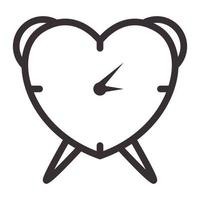 wekker liefde vorm logo symbool vector pictogram illustratie grafisch ontwerp
