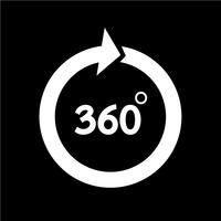 360 graden pictogram vector