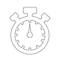 Teken van stopwatch pictogram vector