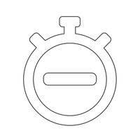 Teken van stopwatch pictogram vector