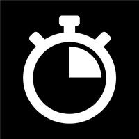 Teken van stopwatch pictogram vector