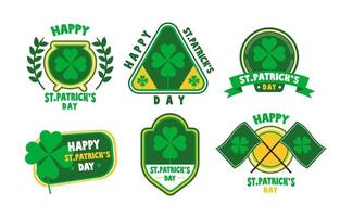 groene viering st patrick's day label vector