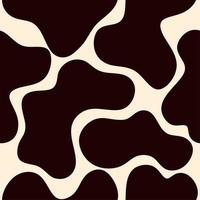het patroon is naadloos van abstracte vlekken en lijnen van bruine en beige kleuren. vectorillustratie in een vlakke stijl. vector